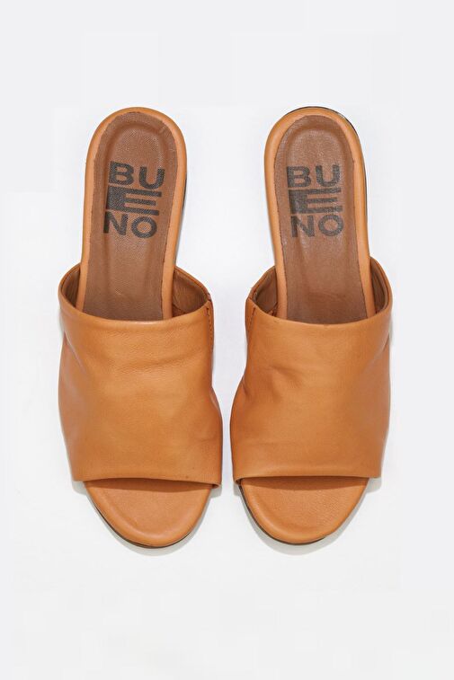Bueno Shoes Taba Deri Kadın Düz Terlik 01wn1901 - Görsel 2