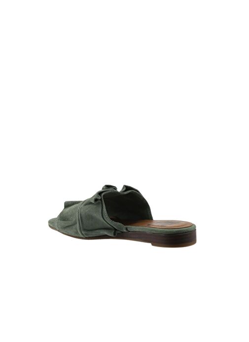 Bueno Shoes Yeşil Açık Süet Kadın Düz Terlik 01wn1908 - Görsel 6