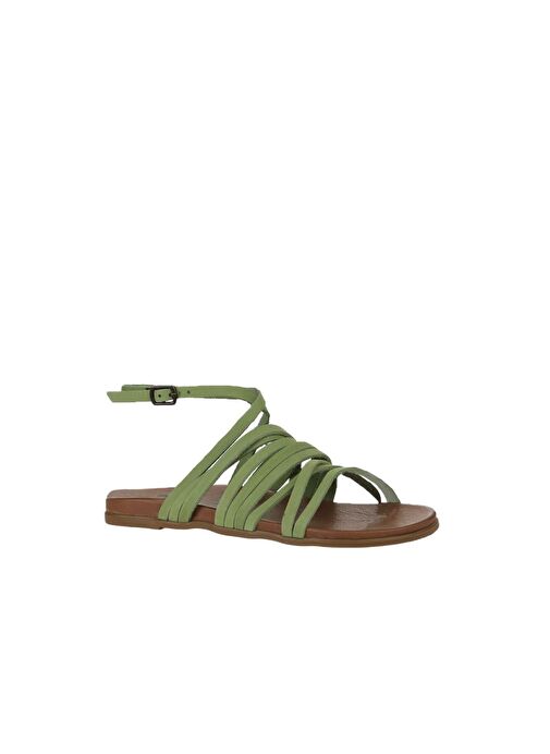 Bueno Shoes Yeşil Nubuk Kadın Sandalet 01wu4202 - Görsel 3