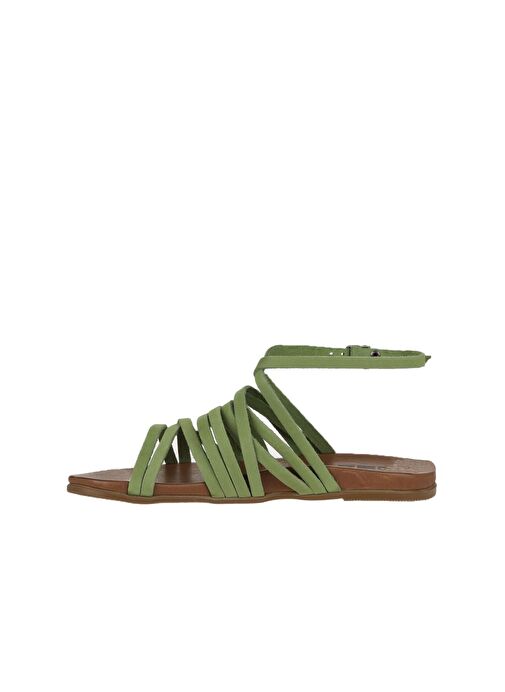Bueno Shoes Yeşil Nubuk Kadın Sandalet 01wu4202 - Görsel 4