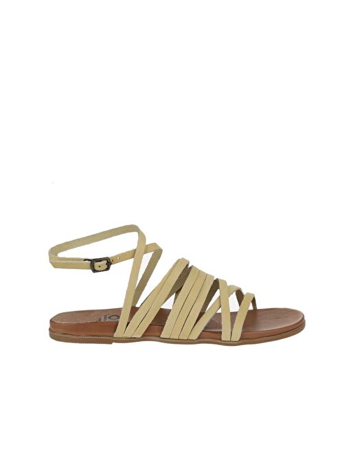 Bueno Shoes Sarı Nubuk Kadın Sandalet 01wu4202 - Görsel 2
