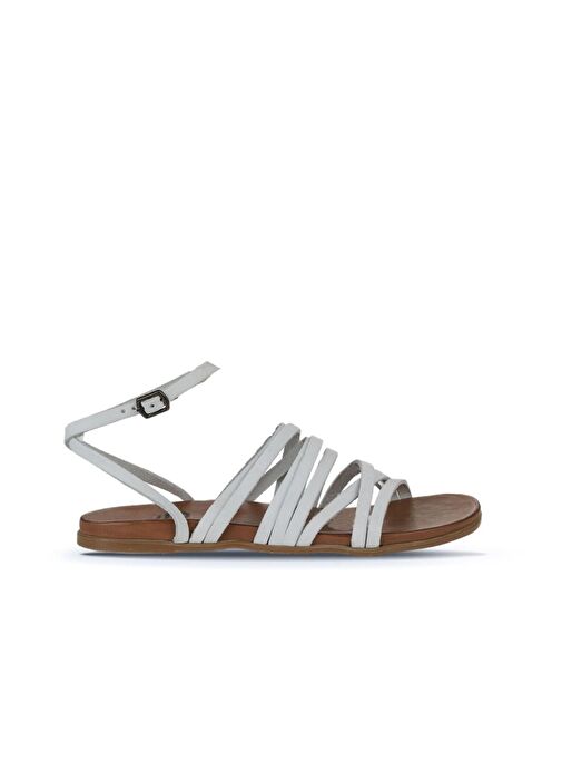 Bueno Shoes Beyaz Nubuk Kadın Sandalet 01wu4202 - Görsel 2