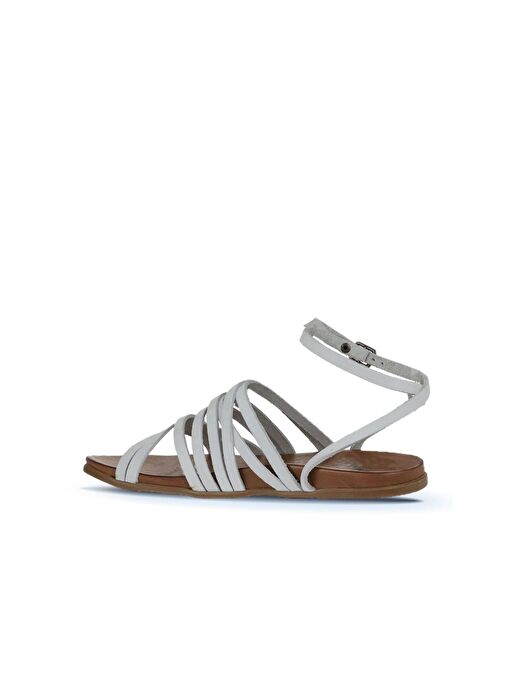 Bueno Shoes Beyaz Nubuk Kadın Sandalet 01wu4202 - Görsel 5