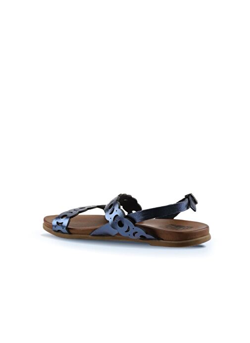 Bueno Shoes Lacivert Parlak Deri Kadın Sandalet 01wu4216 - Görsel 6