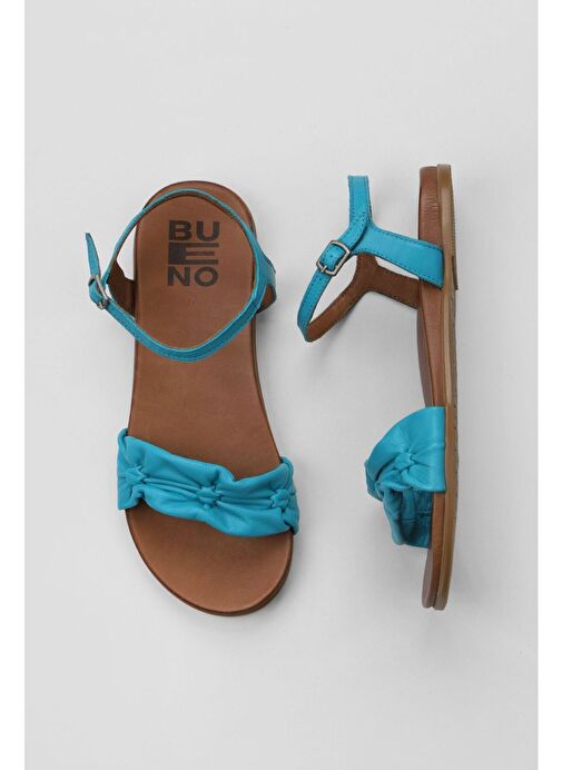 Bueno Shoes Turkuaz Deri Kadın Sandalet 01wu4230 - Görsel 2