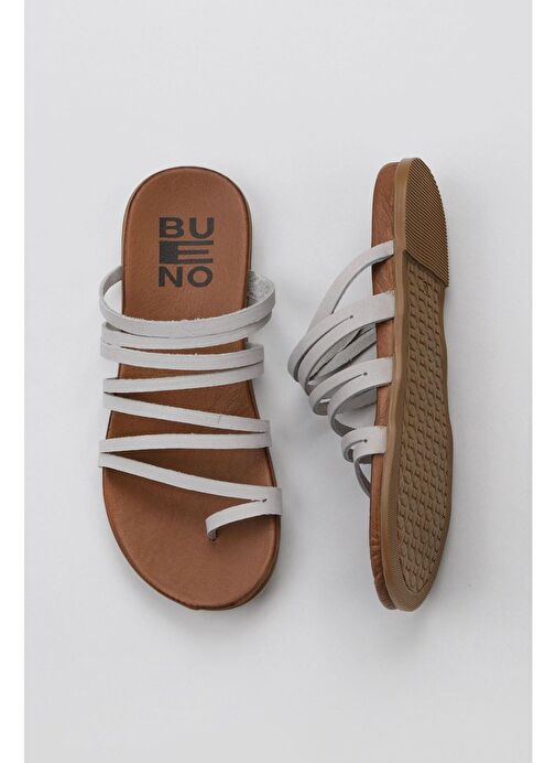 Bueno Shoes Gri Nubuk Kadın Parmak Arası Terlik 01wu4238 - Görsel 2