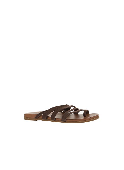 Bueno Shoes Taba Nubuk Kadın Parmak Arası Terlik 01wu4238 - Görsel 4