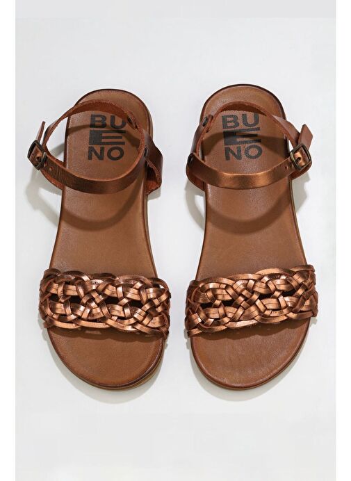 Bueno Shoes Taba Parlak Deri Kadın Sandalet 01wu4251 - Görsel 2