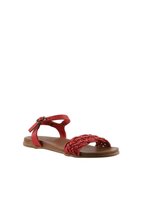 Bueno Shoes Kırmızı Deri Kadın Sandalet 01wu4251 - Görsel 2