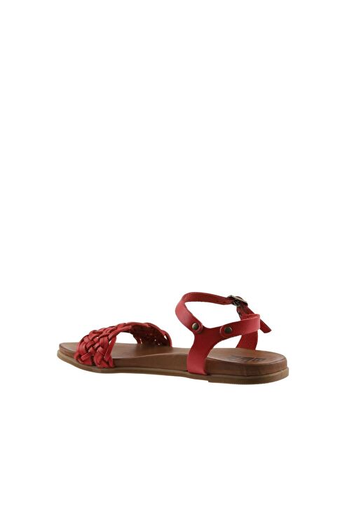 Bueno Shoes Kırmızı Deri Kadın Sandalet 01wu4251 - Görsel 6