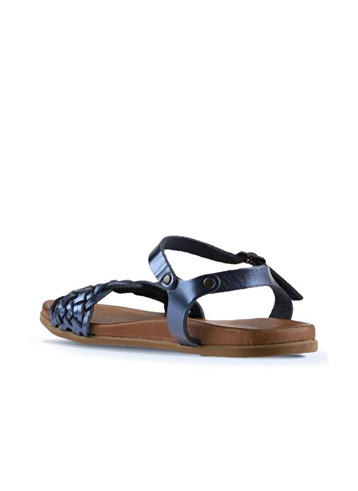 Bueno Shoes Lacivert Parlak Deri Kadın Sandalet 01wu4251 - Görsel 6