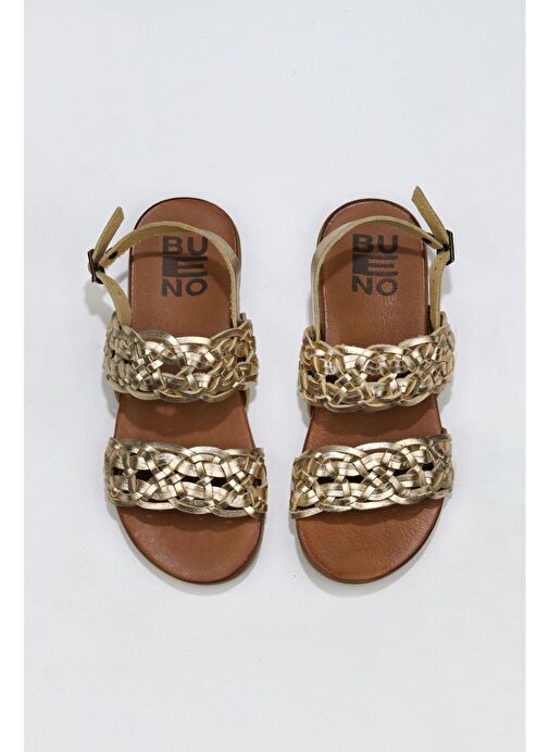 Bueno Shoes Sarı Parlak Deri Kadın Sandalet 01wu4252 - Görsel 2