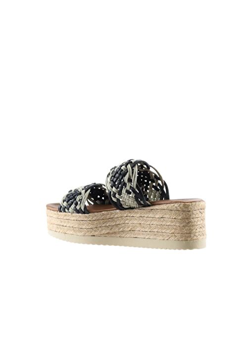 Bueno Shoes Siyah Deri Kadın Espadril Terlik 01wu6110 - Görsel 6