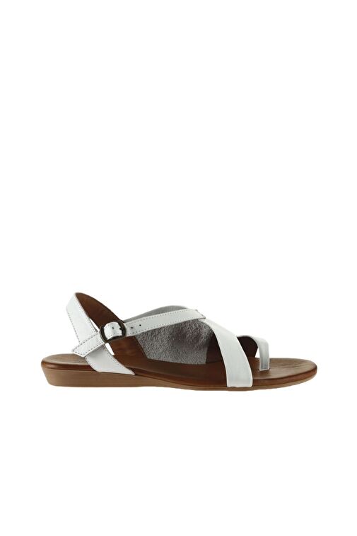 Bueno Shoes Beyaz Deri Kadın Sandalet 01wu7400 - Görsel 4