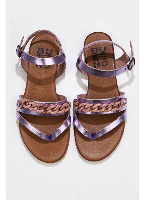 Bueno Shoes Pudra Parlak Deri Kadın Sandalet 01wu7406 - Görsel 2