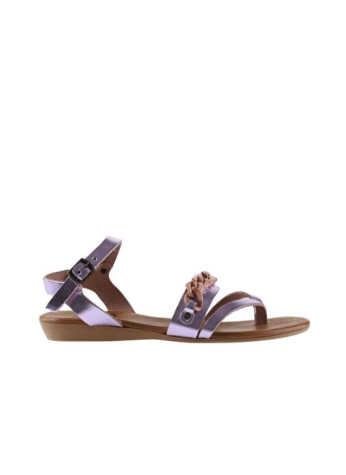 Bueno Shoes Pudra Parlak Deri Kadın Sandalet 01wu7406 - Görsel 3