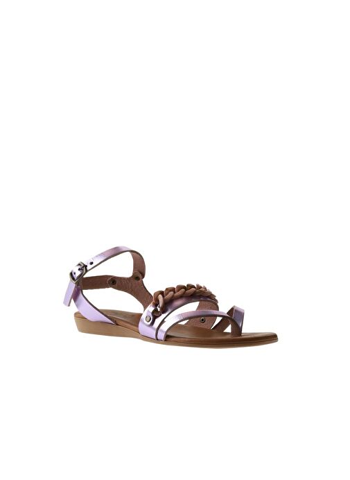 Bueno Shoes Pudra Parlak Deri Kadın Sandalet 01wu7406 - Görsel 4