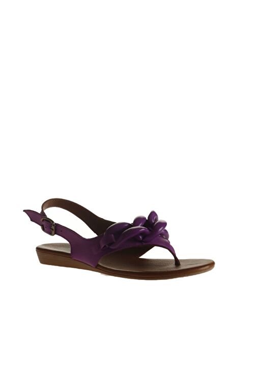 Bueno Shoes Lila Deri Kadın Sandalet 01wu7409 - Görsel 5