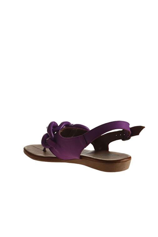 Bueno Shoes Lila Deri Kadın Sandalet 01wu7409 - Görsel 2