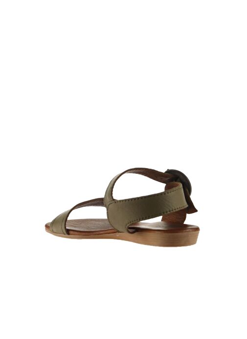 Bueno Shoes Yeşil Deri Kadın Sandalet 01wu7417 - Görsel 5