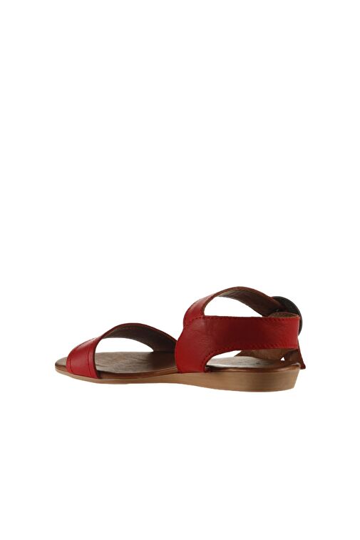 Bueno Shoes Kırmızı Deri Kadın Sandalet 01wu7417 - Görsel 5