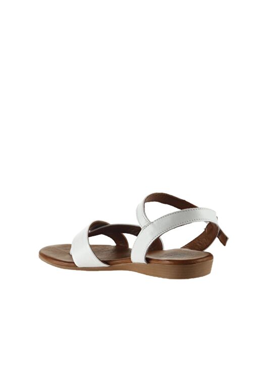 Bueno Shoes Beyaz Deri Kadın Sandalet 01wu7419 - Görsel 6