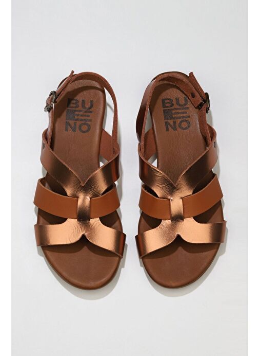 Bueno Shoes Taba Parlak Deri Kadın Sandalet 01wu7422 - Görsel 2
