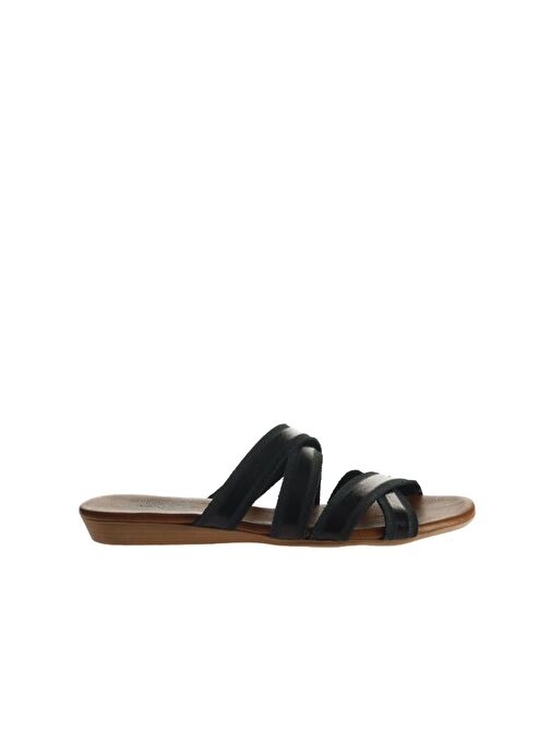 Bueno Shoes Siyah Parlak Deri Kadın Düz Terlik 01wu7424 - Görsel 2