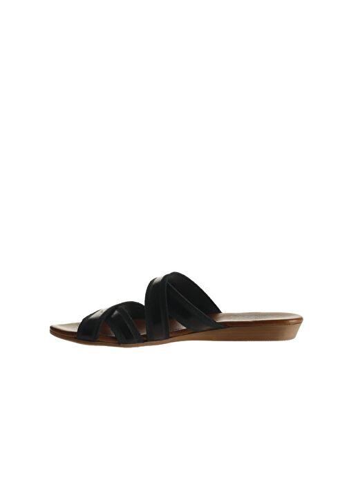 Bueno Shoes Siyah Parlak Deri Kadın Düz Terlik 01wu7424 - Görsel 4