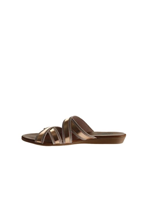 Bueno Shoes Pudra Parlak Deri Kadın Düz Terlik 01wu7424 - Görsel 4