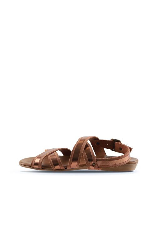 Bueno Shoes Taba Parlak Deri Kadın Sandalet 01wu7425 - Görsel 5
