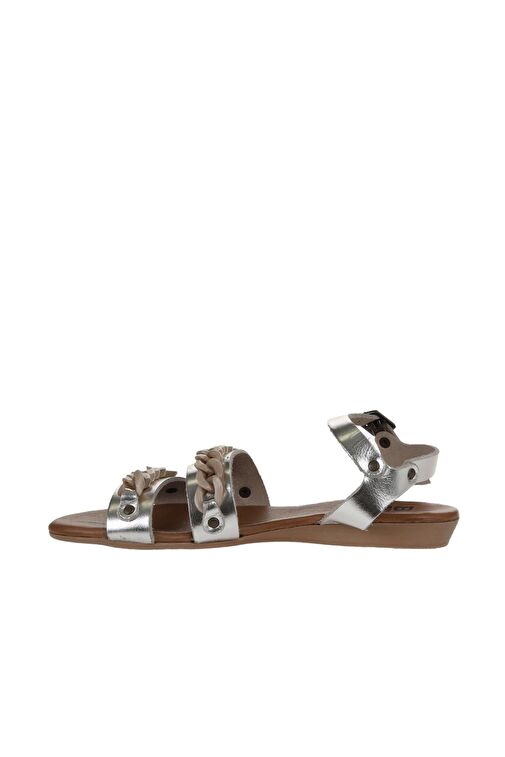 Bueno Shoes Bej Parlak Deri Kadın Sandalet 01wu7434 - Görsel 5