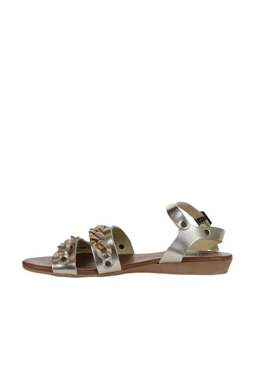 Bueno Shoes Sarı Parlak Deri Kadın Sandalet 01wu7434 - Görsel 5