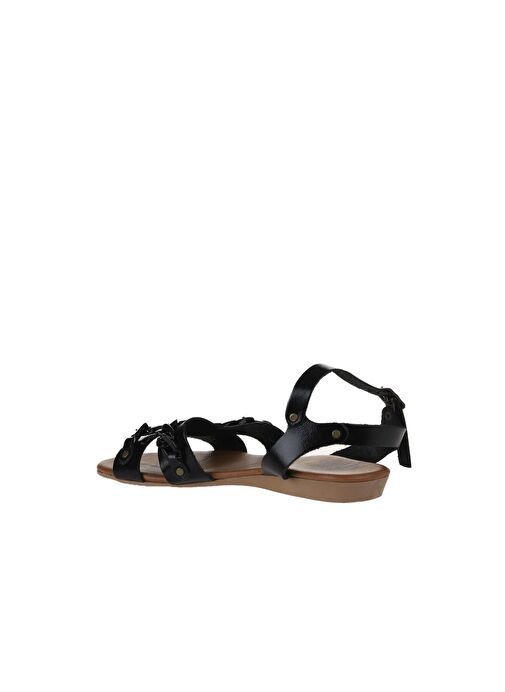 Bueno Shoes Siyah Parlak Deri Kadın Sandalet 01wu7434 - Görsel 6