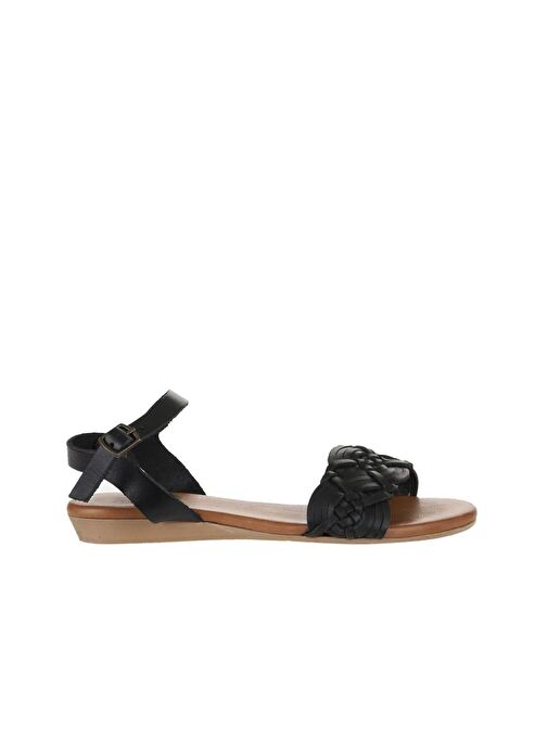 Bueno Shoes Siyah Deri Kadın Sandalet 01wu7450 - Görsel 3
