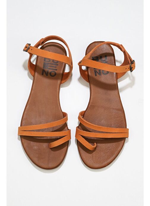 Bueno Shoes Turuncu Nubuk Kadın Sandalet 01wu7457 - Görsel 2