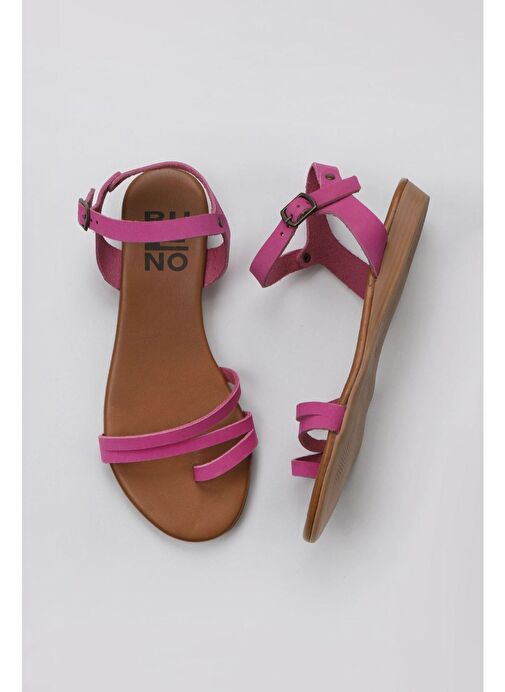 Bueno Shoes Fuşya Nubuk Kadın Sandalet 01wu7457 - Görsel 2