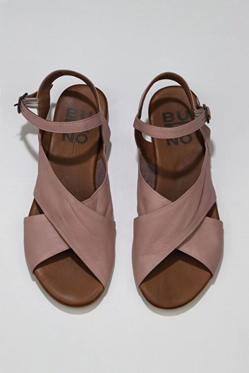 Bueno Shoes Gül Kurusu Deri Kadın Sandalet 01wu7477 - Görsel 2