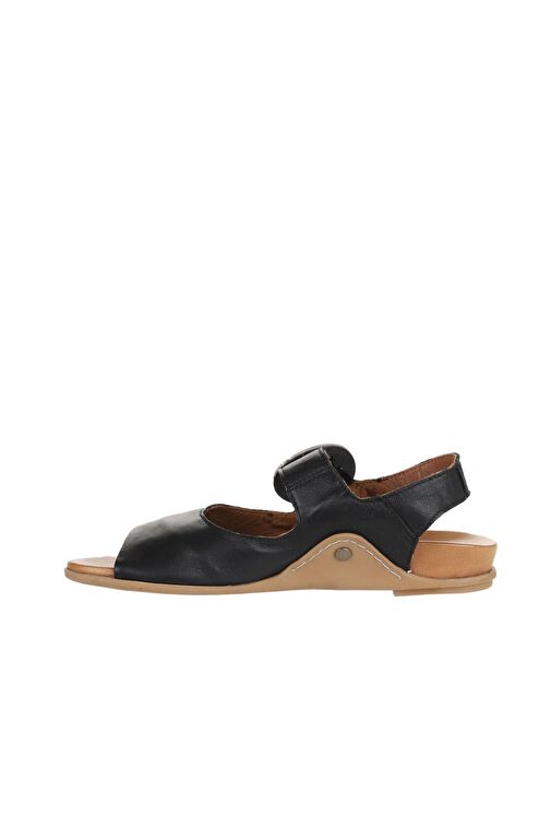 Bueno Shoes Siyah Deri Kadın Sandalet 01wu7600 - Görsel 5