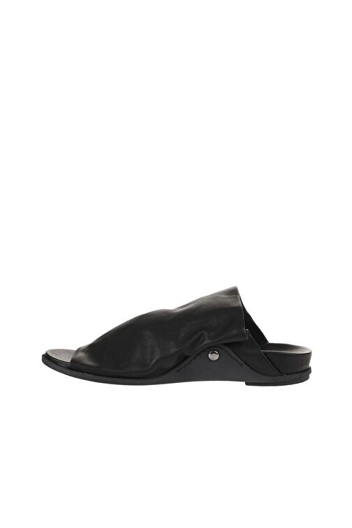 Bueno Shoes Siyah Deri Kadın Düz Terlik 01wu7602 - Görsel 5