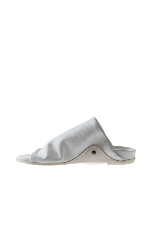 Bueno Shoes Beyaz Deri Kadın Düz Terlik 01wu7602 - Görsel 5