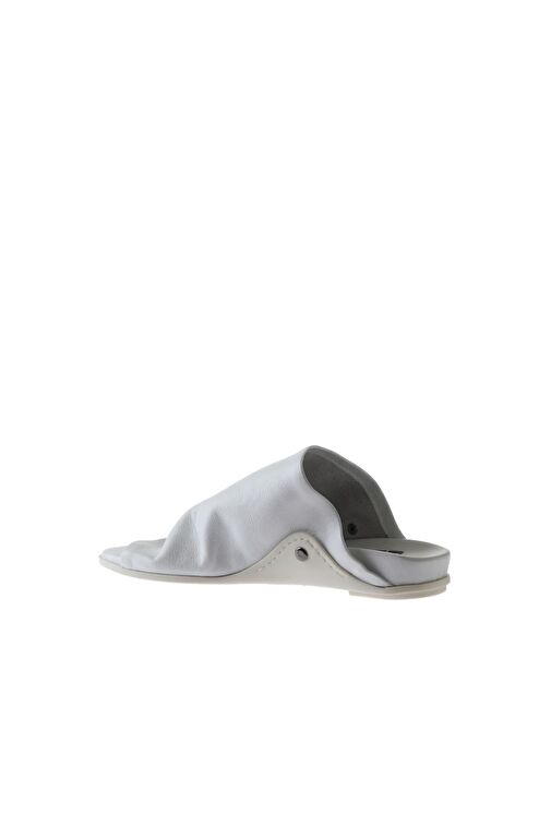 Bueno Shoes Beyaz Deri Kadın Düz Terlik 01wu7602 - Görsel 6