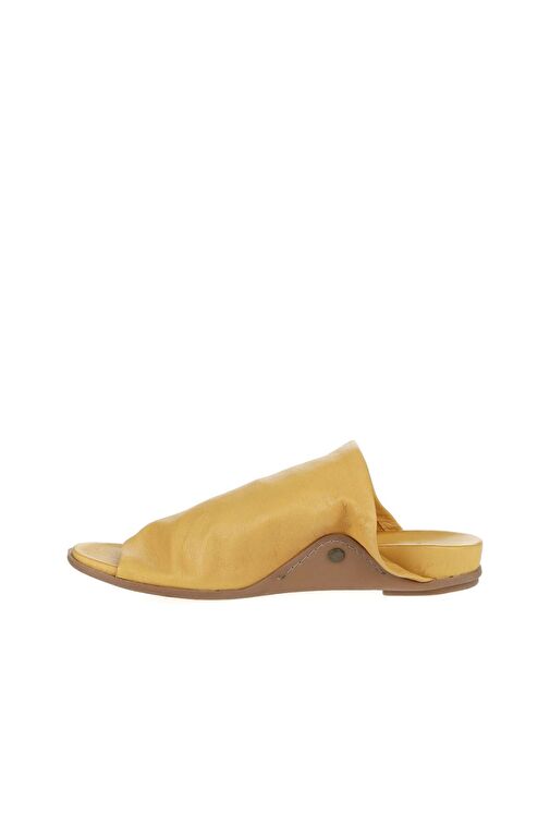 Bueno Shoes Sarı Deri Kadın Düz Terlik 01wu7602 - Görsel 5