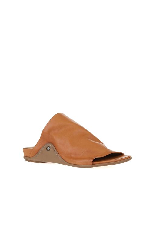 Bueno Shoes Taba Deri Kadın Düz Terlik 01wu7602 - Görsel 4