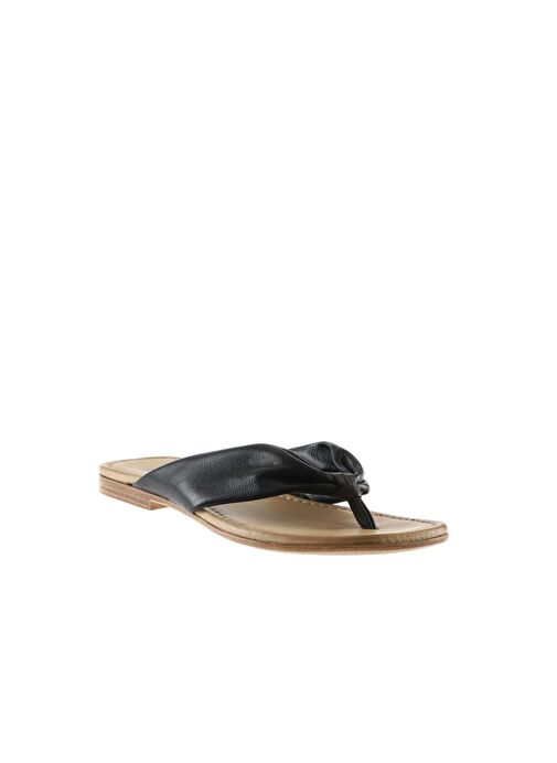 Bueno Shoes Siyah Deri Kadın Parmak Arası Terlik 01wu3400 - Görsel 4