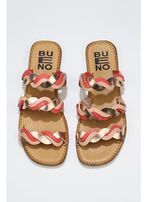 Bueno Shoes Pudra Multi Deri Kadın Düz Terlik 01wu3416 - Görsel 2