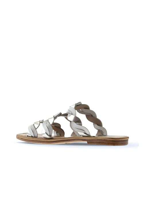 Bueno Shoes Bej Multi Deri Kadın Düz Terlik 01wu3416 - Görsel 6