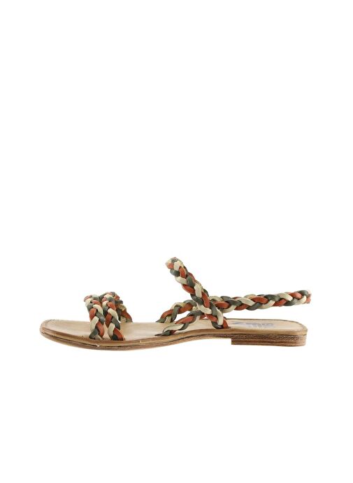 Bueno Shoes Turuncu Multi Deri Kadın Sandalet 01wu3417 - Görsel 5