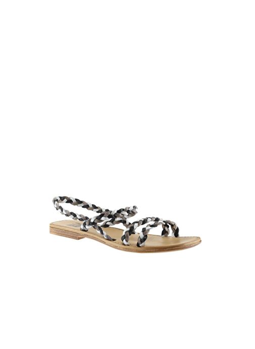 Bueno Shoes Siyah Multi Deri Kadın Sandalet 01wu3417 - Görsel 4