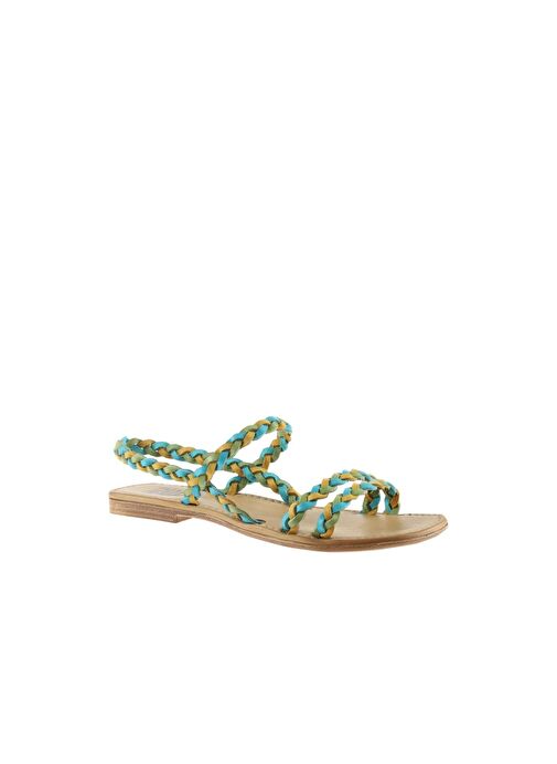 Bueno Shoes Sarı Multi Deri Kadın Sandalet 01wu3417 - Görsel 4